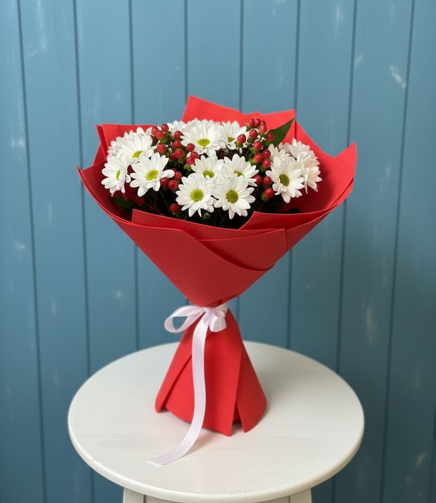 Букет цветов из: Хризантемы в Оленегорске