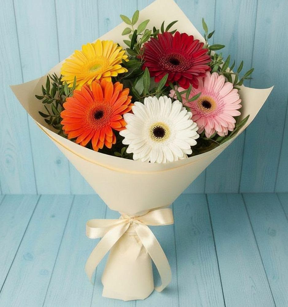 Букет цветов из: Герберы в Оленегорске