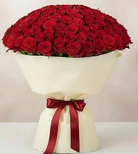 Букет 101 Красная роза Милано в Оленегорске