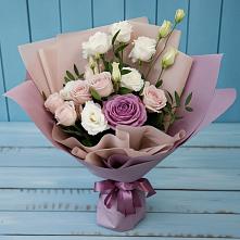 Букет цветов из:  Розы и Лизиантусы #REPLACE_PRED# Оленегорске