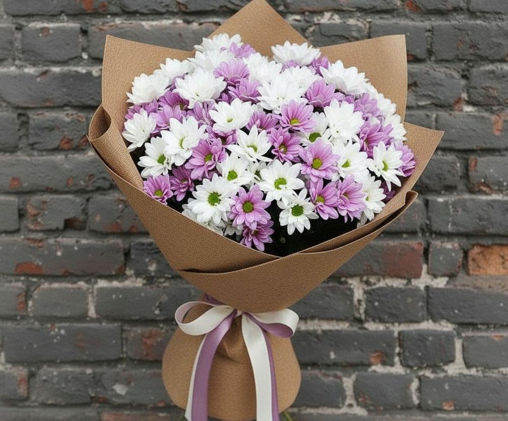 Букет цветов из: Хризантемы в Оленегорске