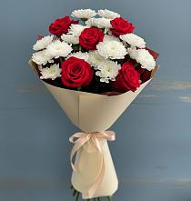 Букет цветов из:  Розы и Хризантемы #REPLACE_PRED# Оленегорске