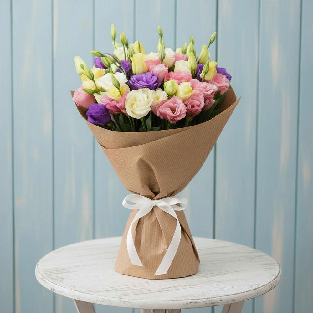 Букет цветов из: Лизиантусы в Оленегорске