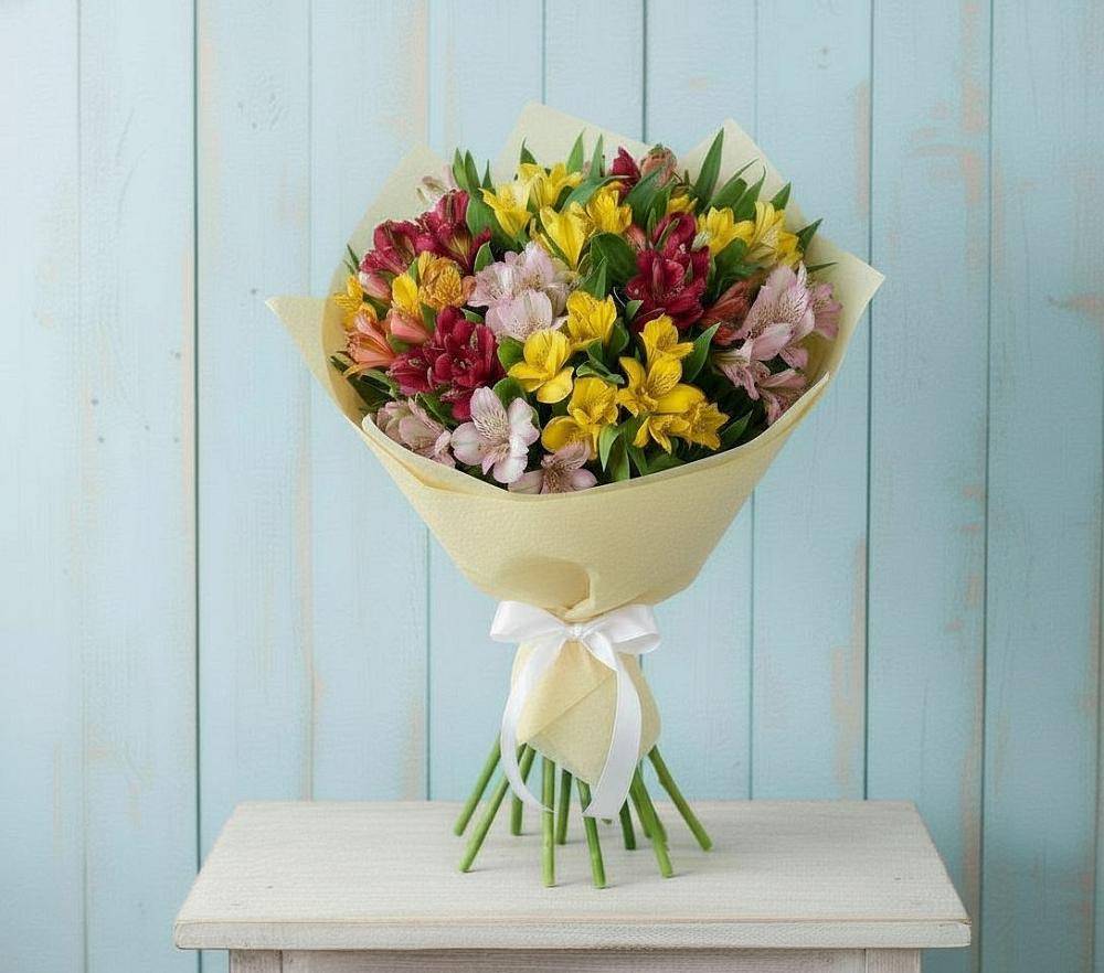 Букет цветов из: Альстромерии в Оленегорске