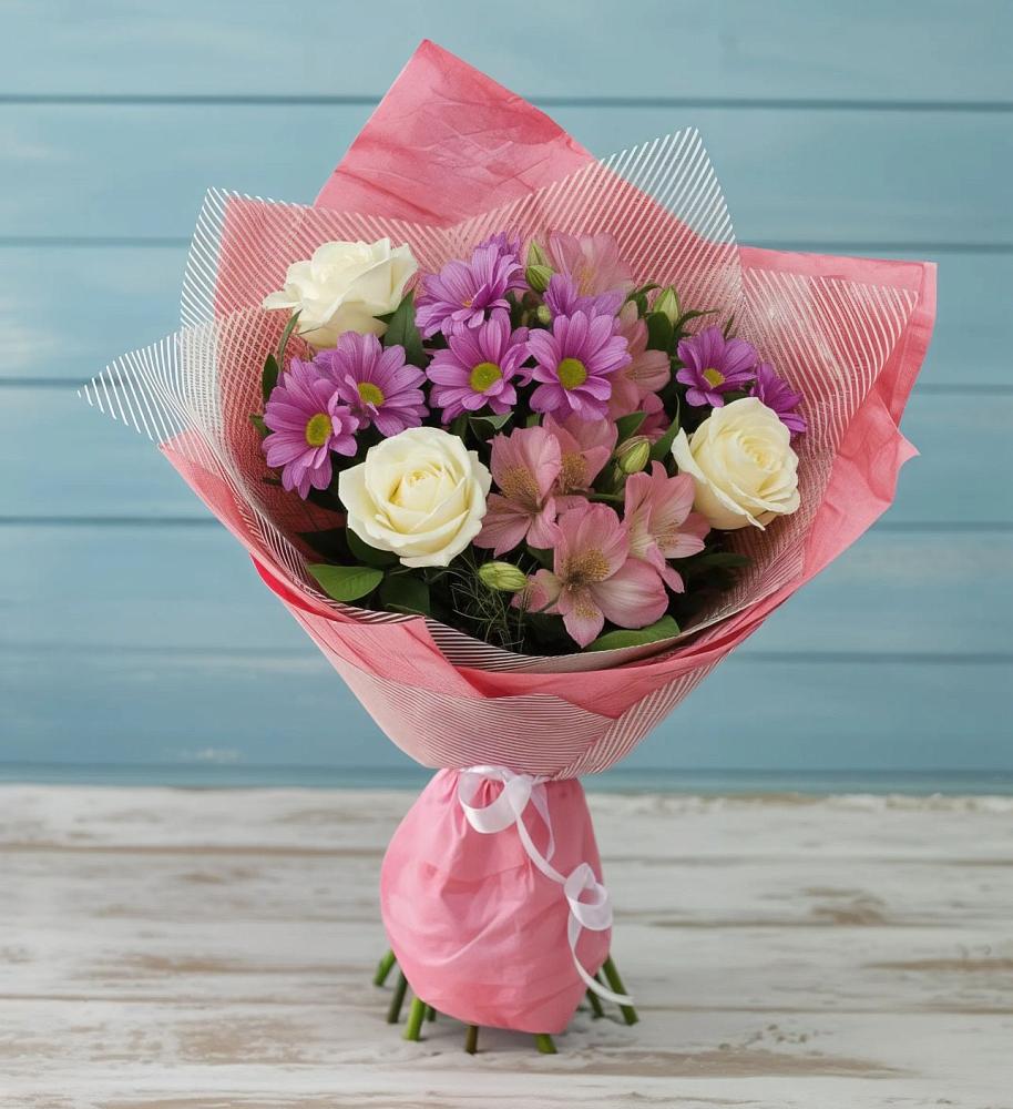 Букет цветов из: Герберы в Оленегорске