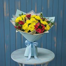 Букет цветов из:  Альстромерии и Хризантемы #REPLACE_PRED# Оленегорске