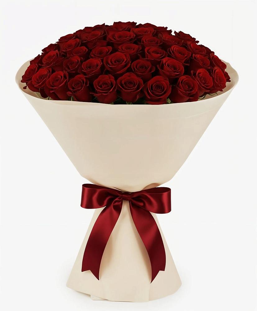 Букет 101 Бордовая роза Блэк Бакарра в Оленегорске