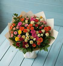 Букет Микс из разноцветных кустовых роз #REPLACE_PRED# Оленегорске