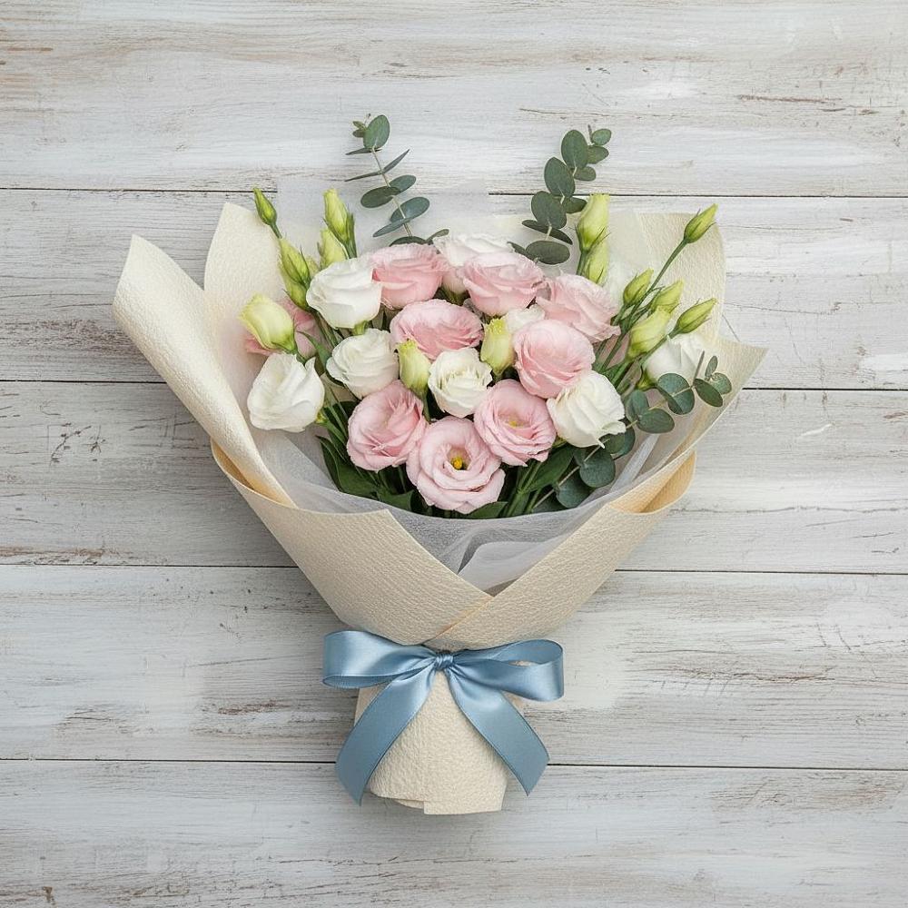 Букет цветов из: Лизиантусы в Оленегорске